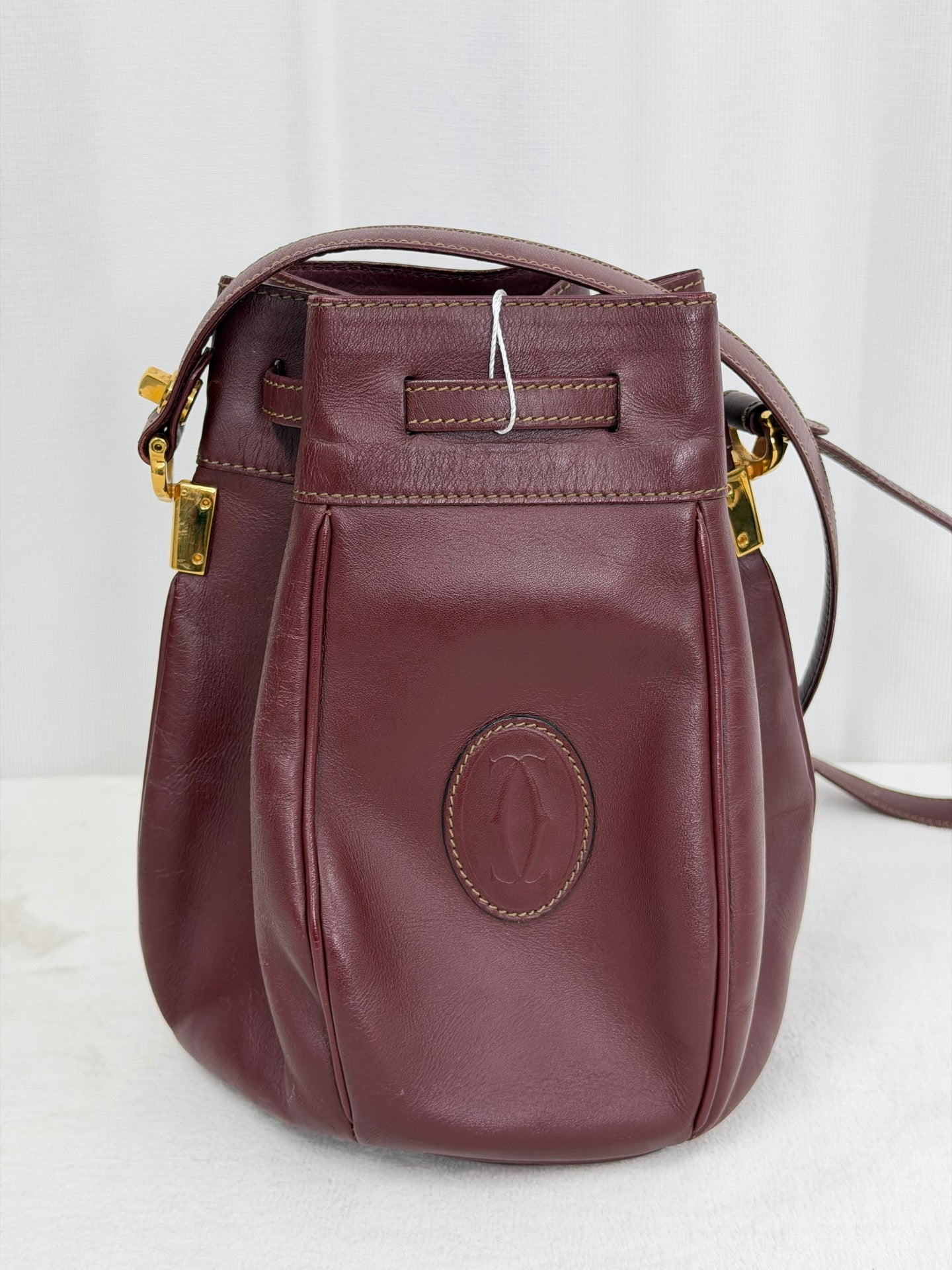 Cartier Burgendy Bucket Shoulderbag