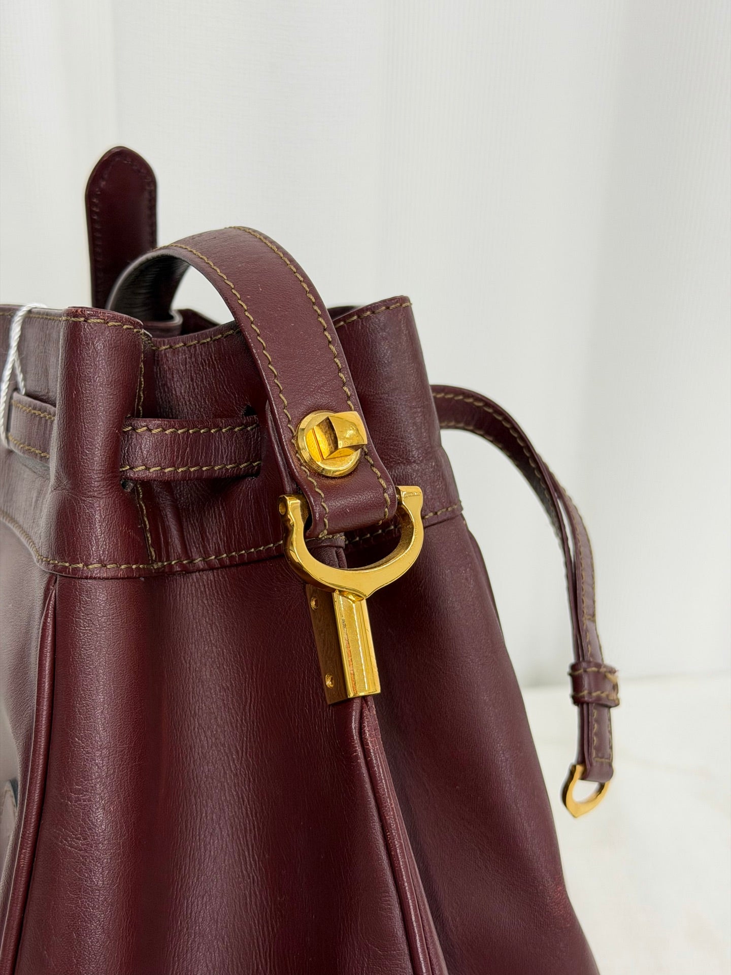Cartier Burgendy Bucket Shoulderbag