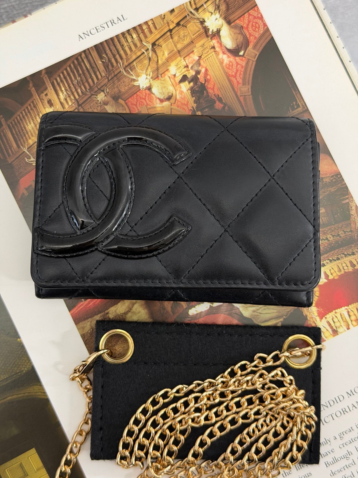 CHANEL Cambon Trifold Wallet