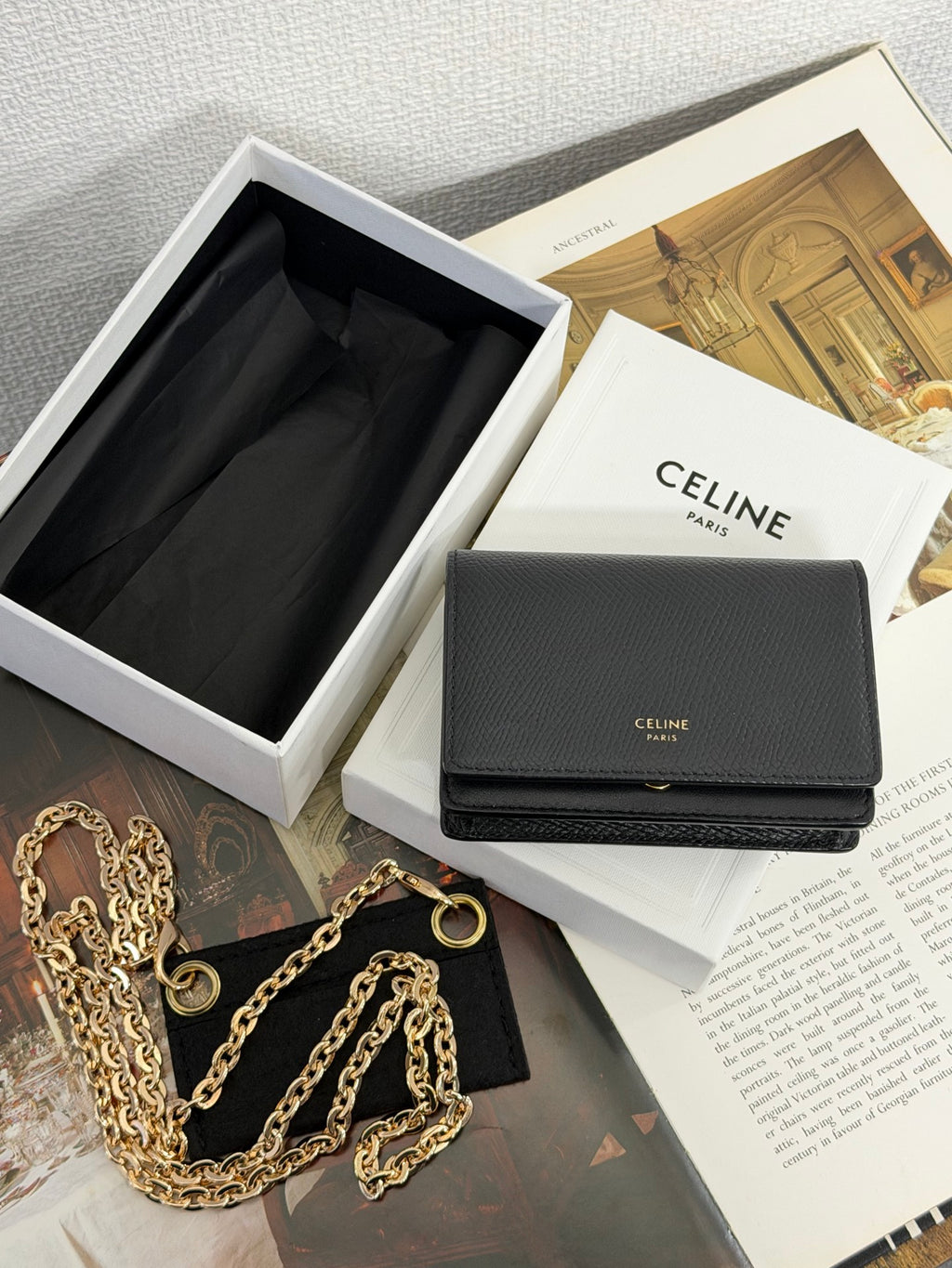 CELINE Leather Bifold wallet