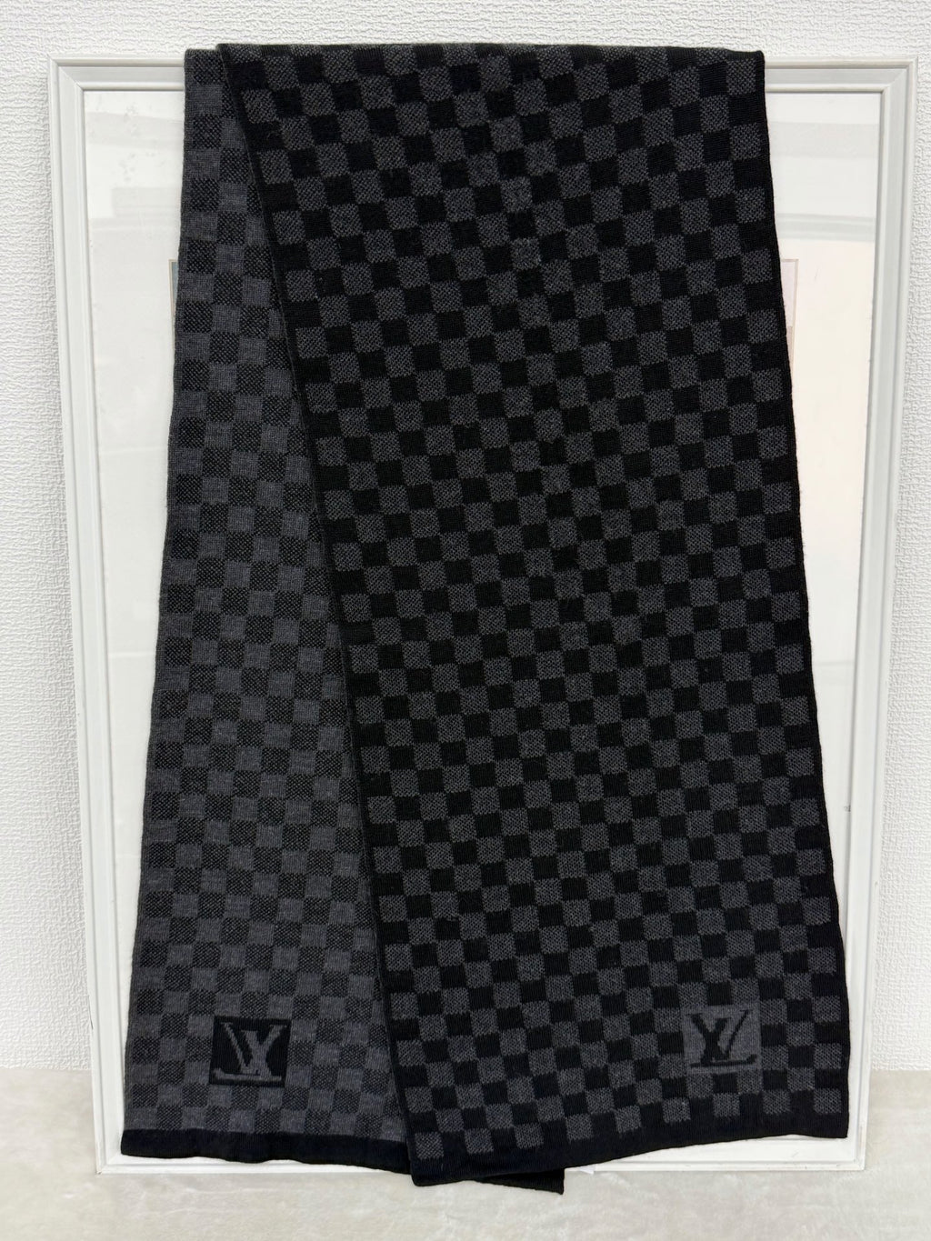 LOUIS VUITTON Damier Wool Scarf
