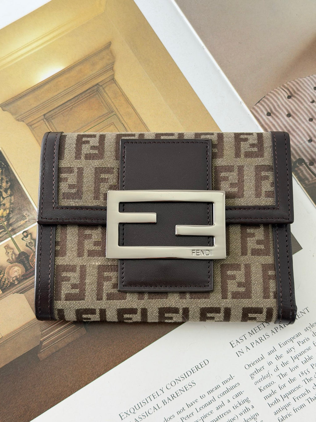 FENDI Zucchino Trifold Wallet