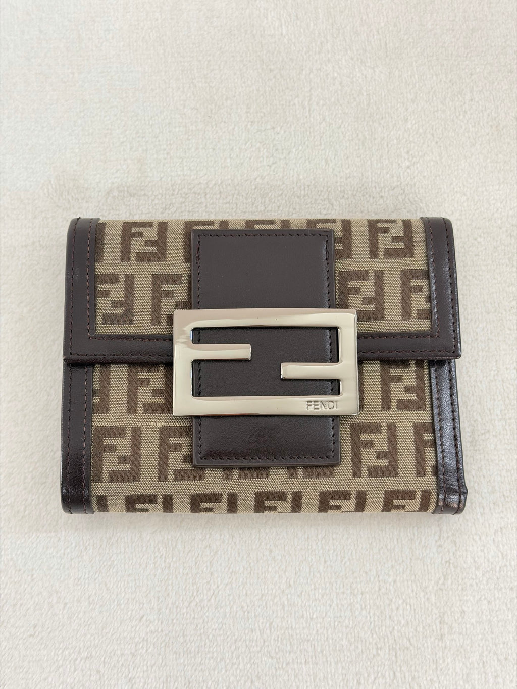FENDI Zucchino Trifold Wallet