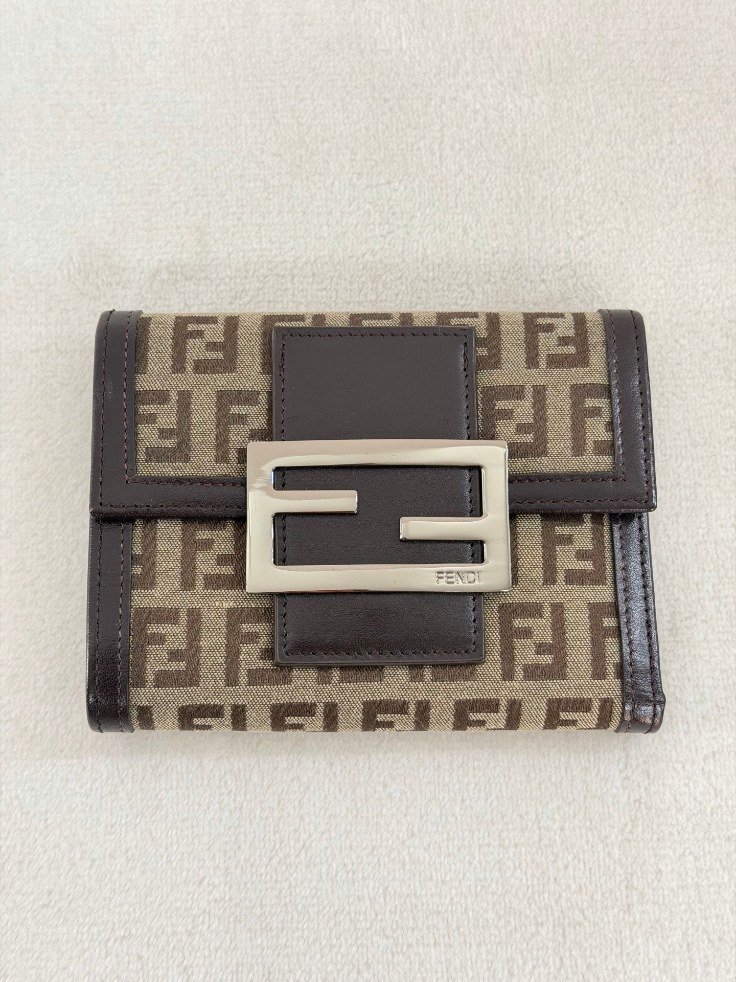 FENDI Zucchino Trifold Wallet