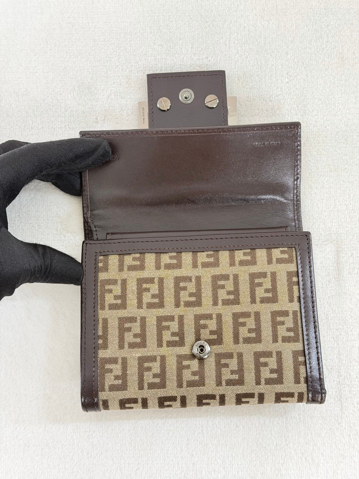FENDI Zucchino Trifold Wallet