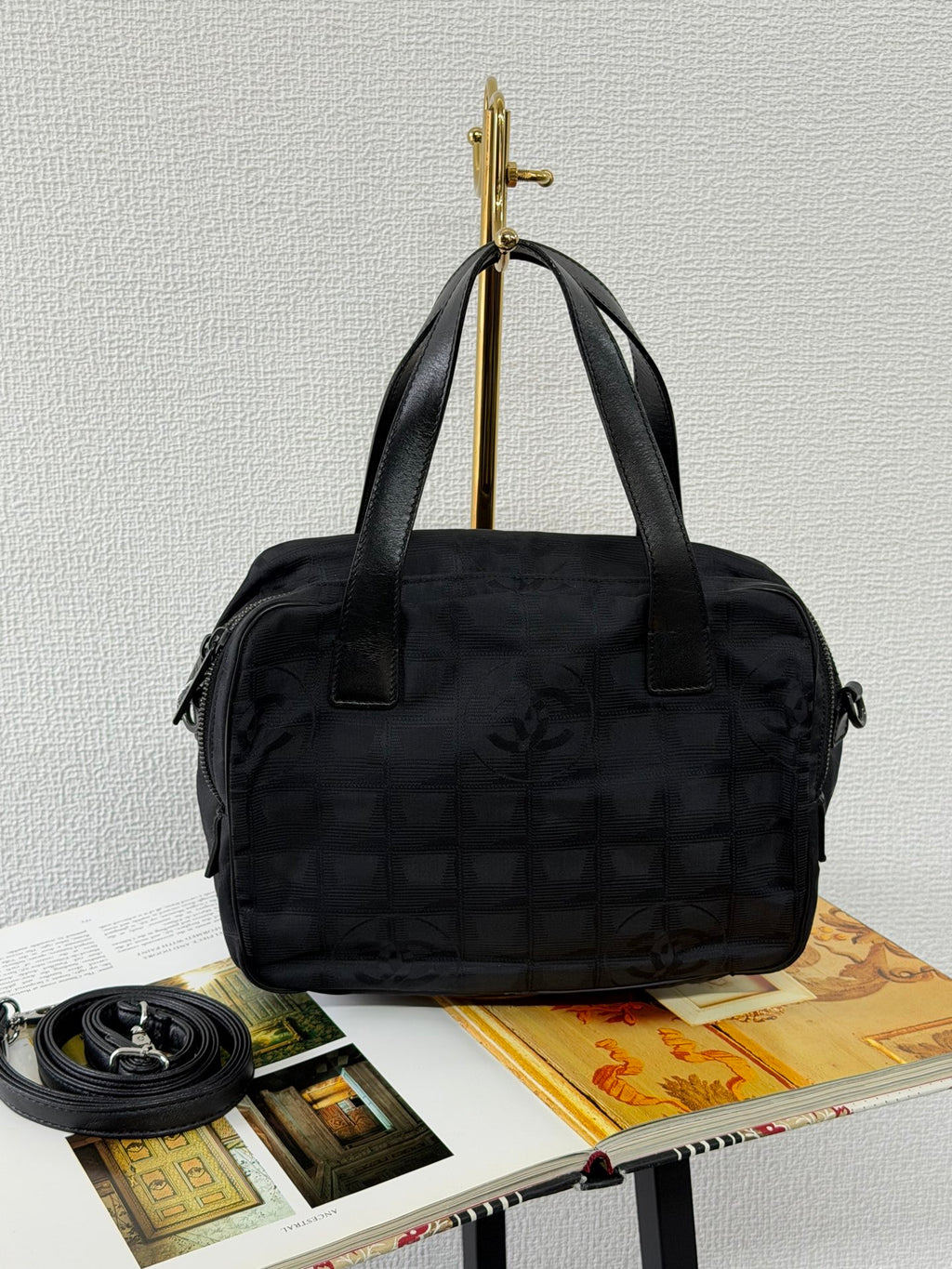 CHANEL Travel Line 2way Handbag
