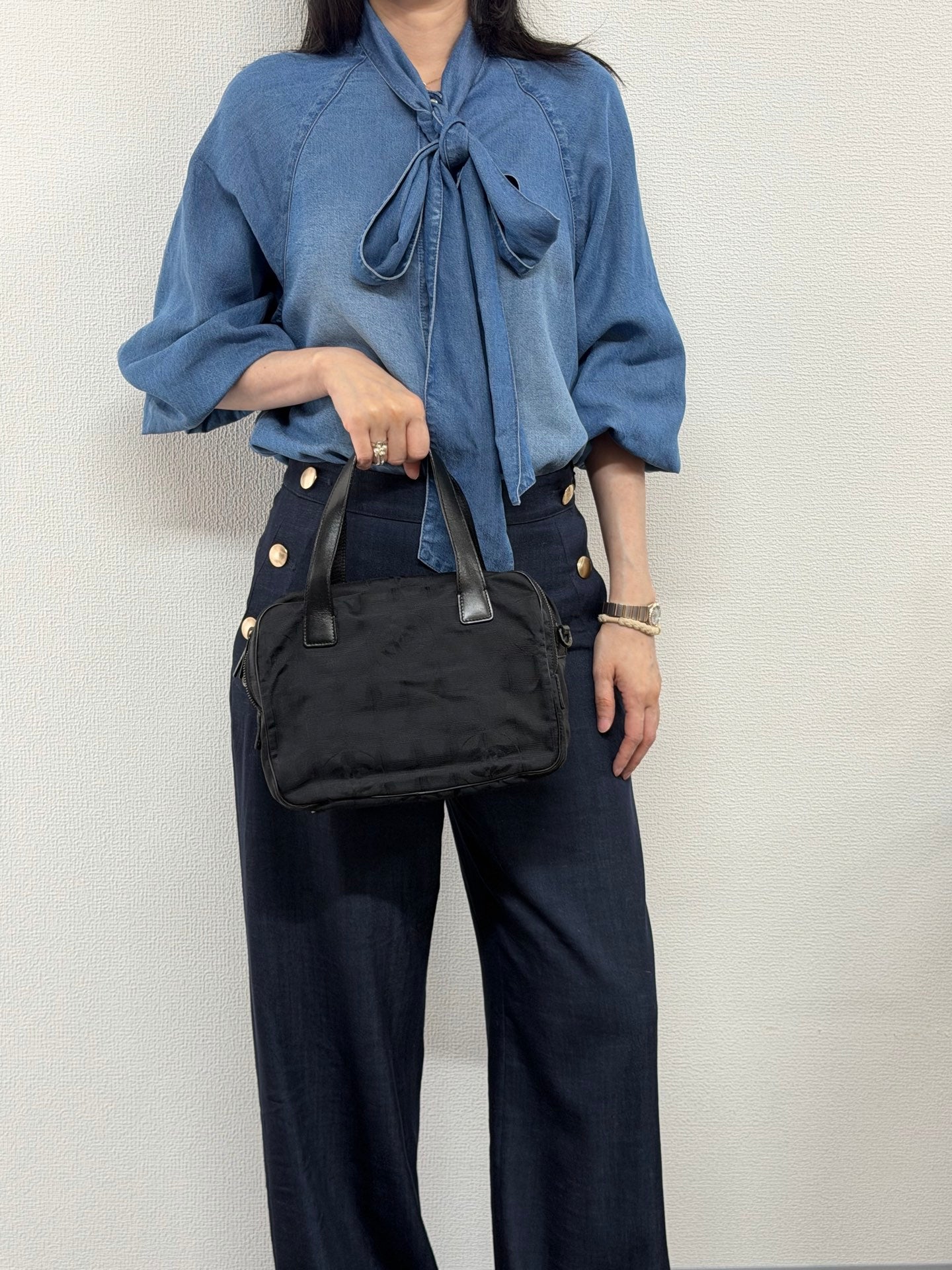 CHANEL Travel Line 2way Handbag