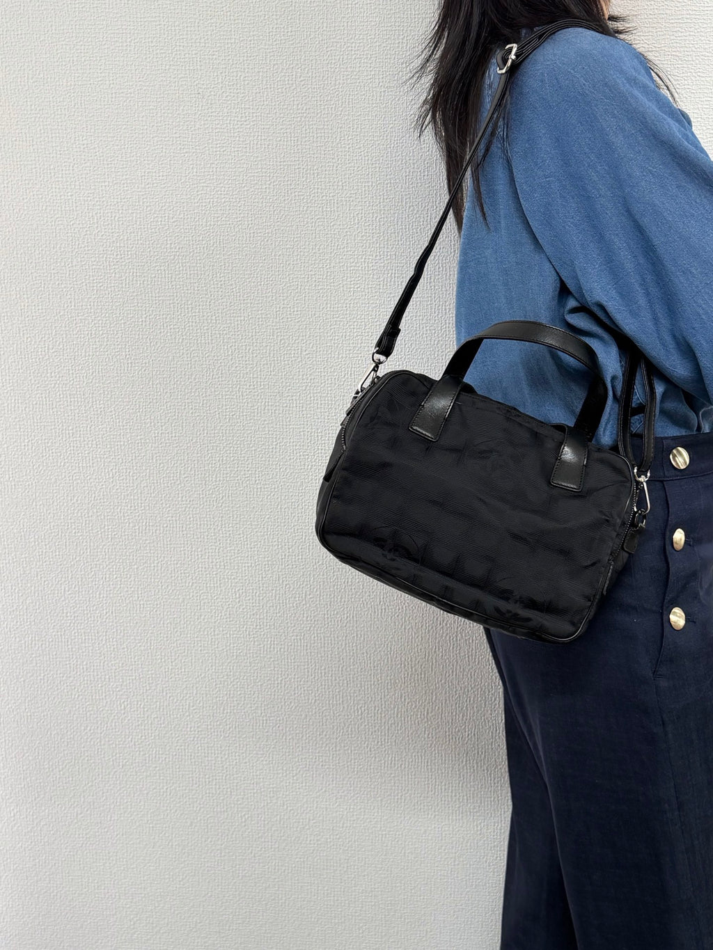 CHANEL Travel Line 2way Handbag