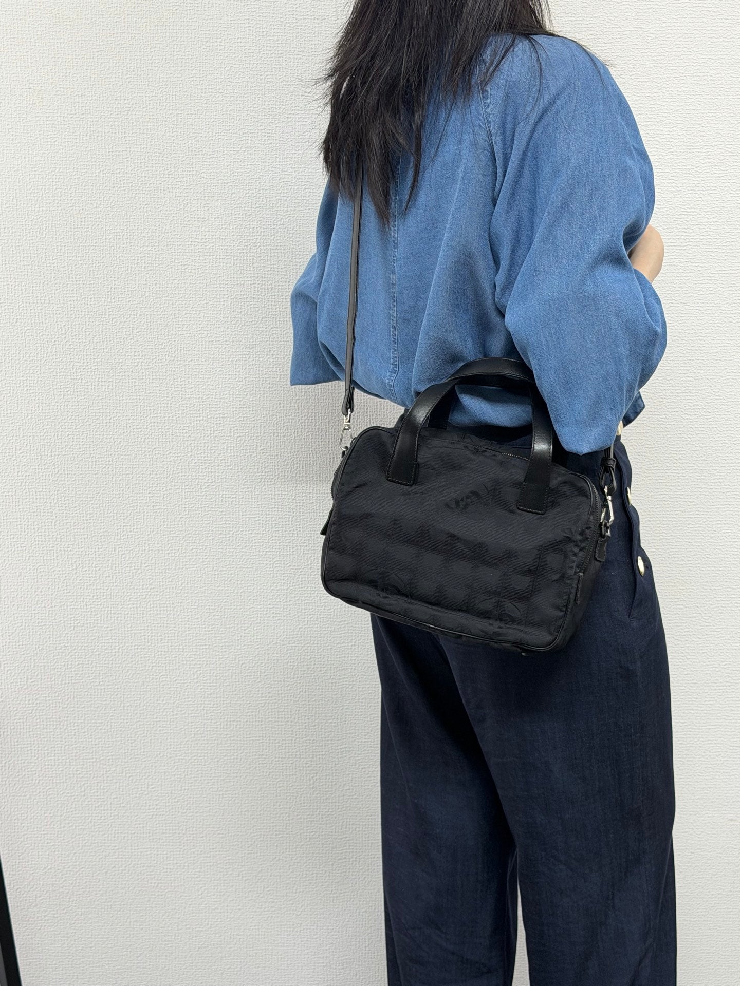 CHANEL Travel Line 2way Handbag
