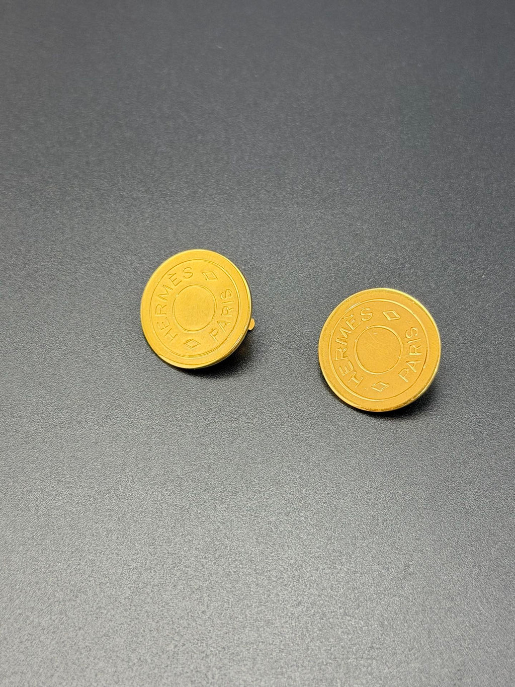 HERMES Gold Coin Earring