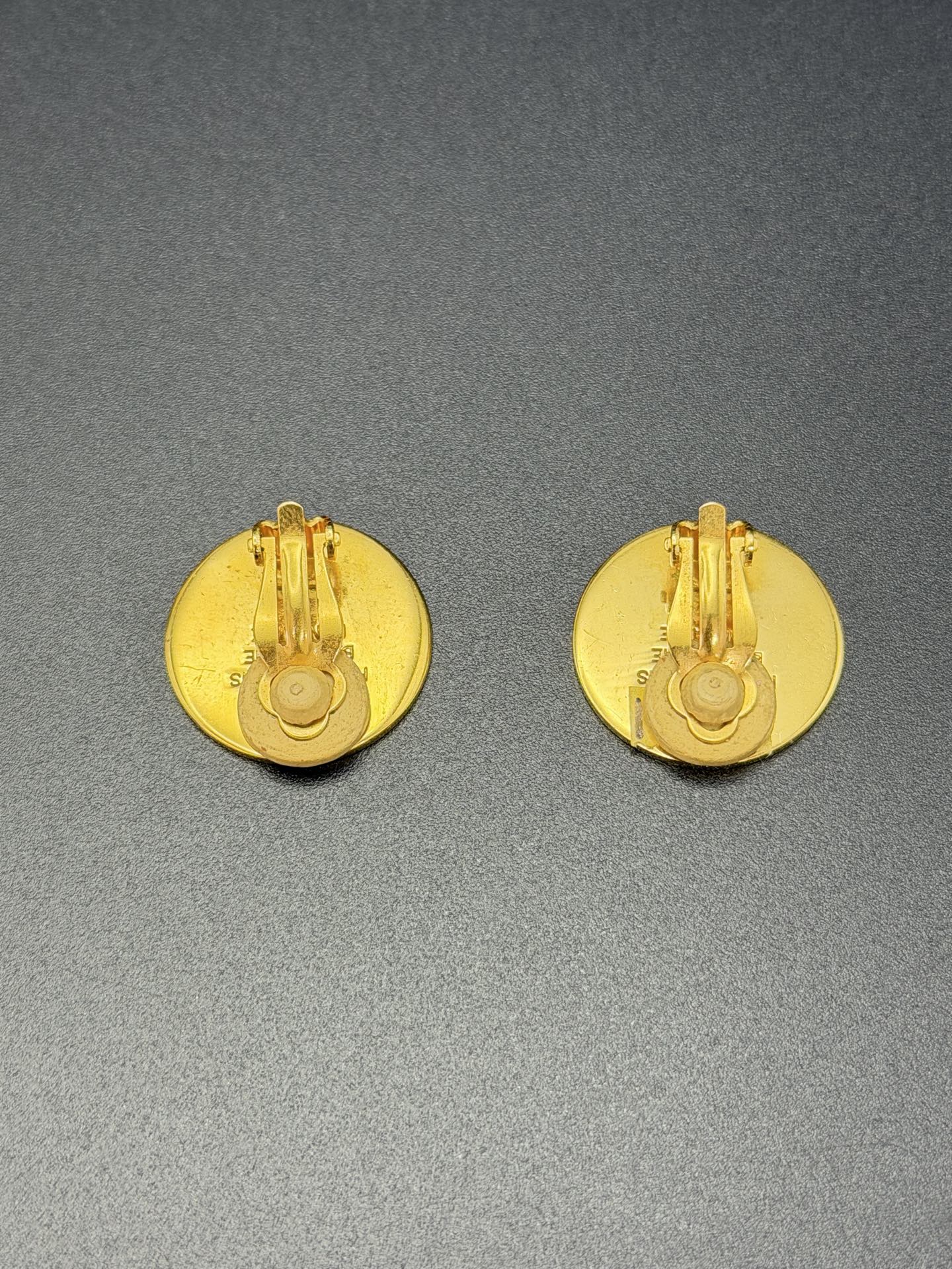 HERMES Gold Coin Earring
