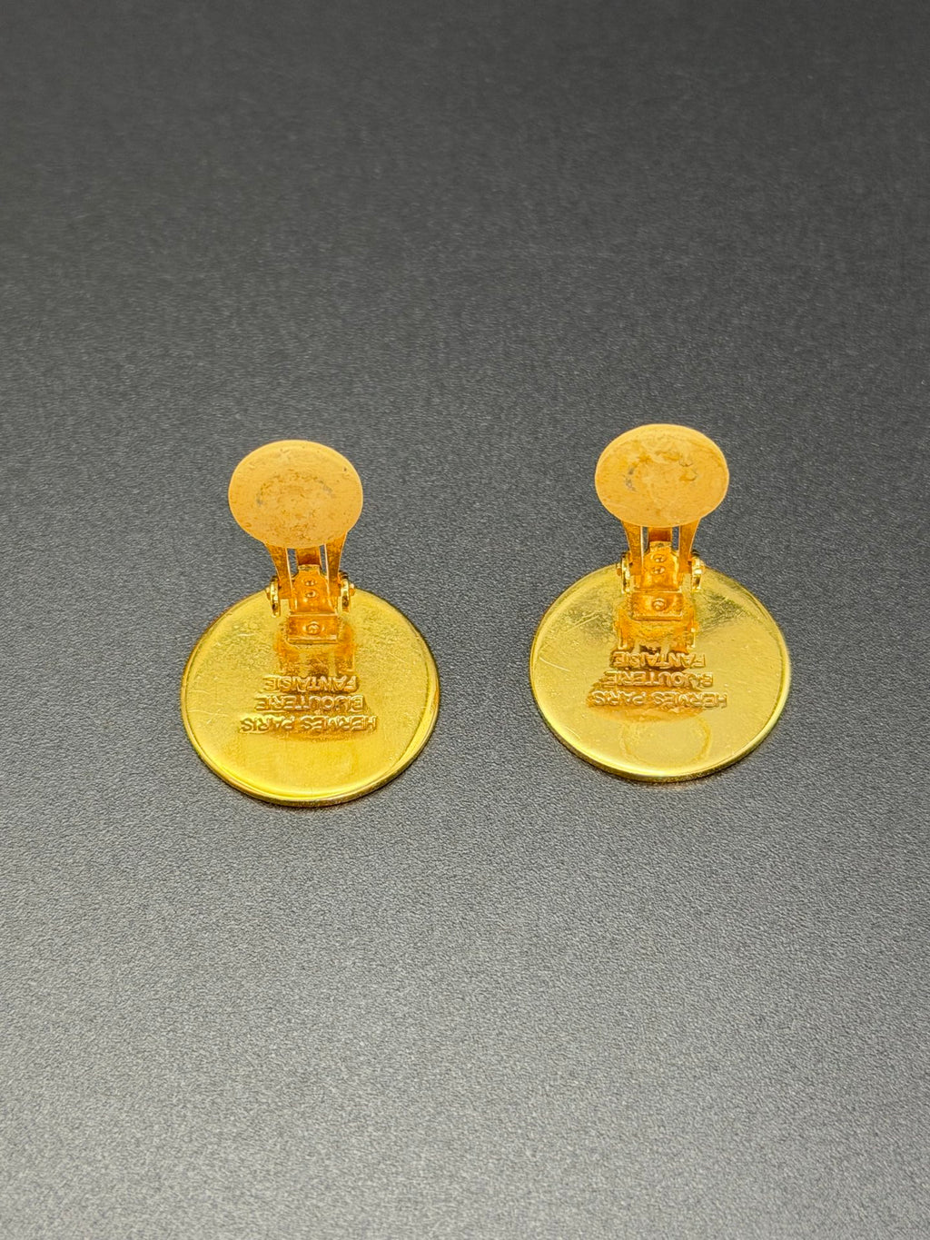 HERMES Gold Coin Earring