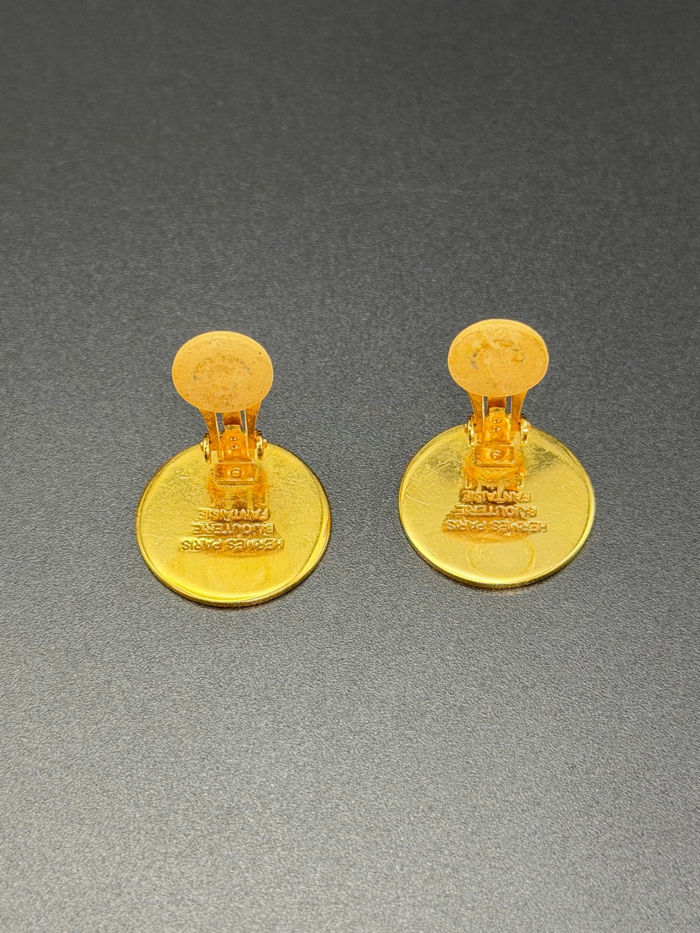 HERMES Gold Coin Earring