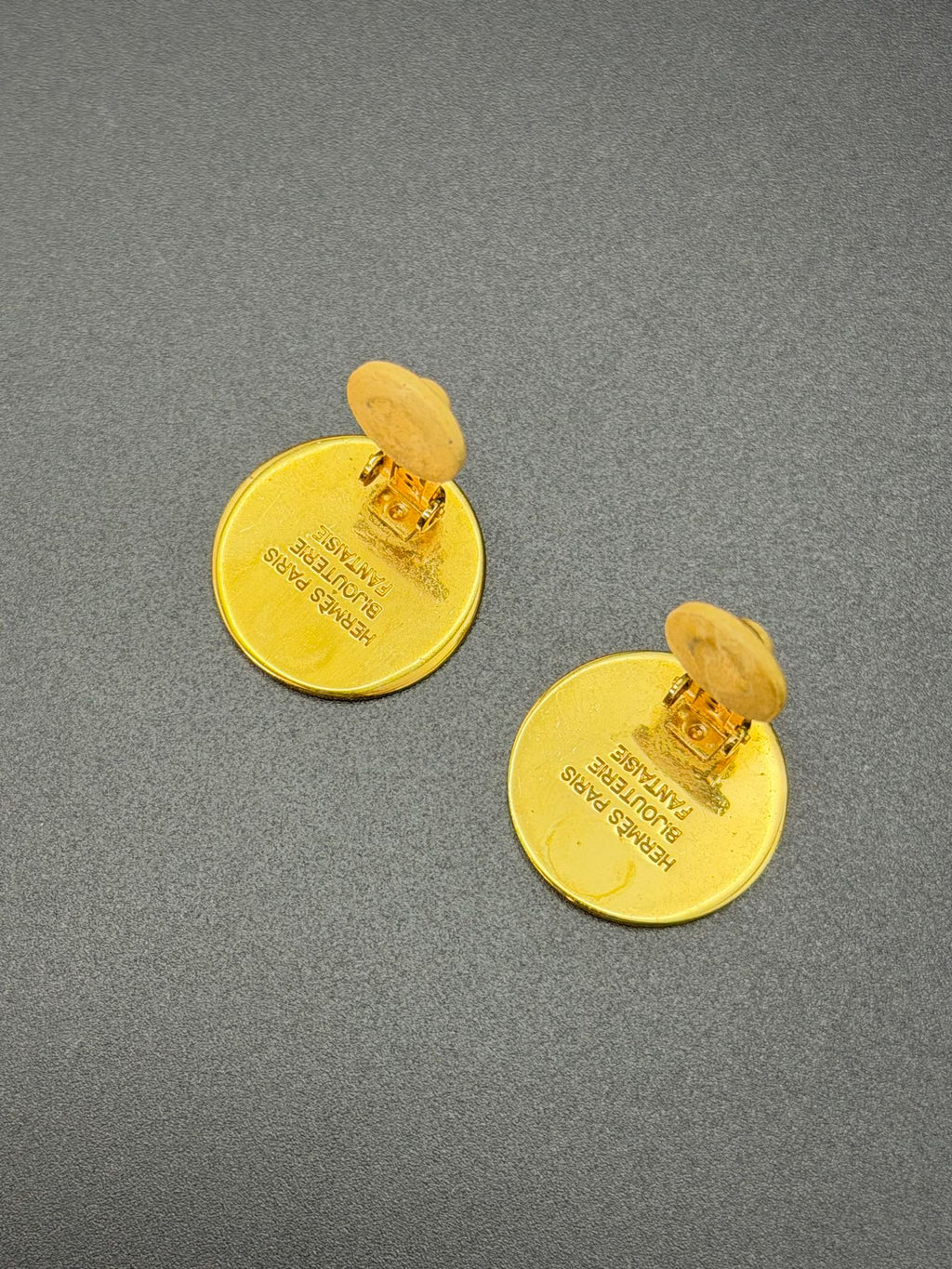 HERMES Gold Coin Earring
