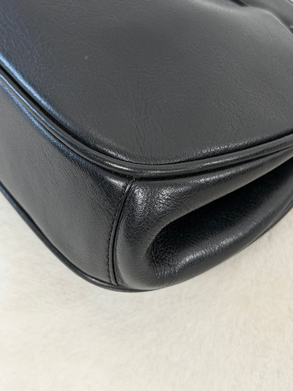 CELINE Triomphe Leather Kiss-Lock Handbag