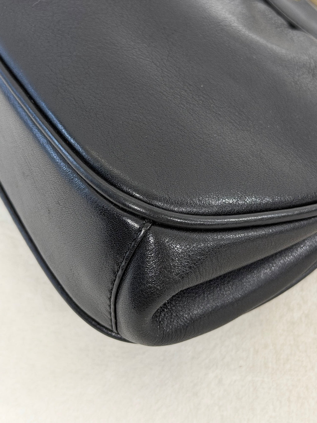 CELINE Triomphe Leather Kiss-Lock Handbag