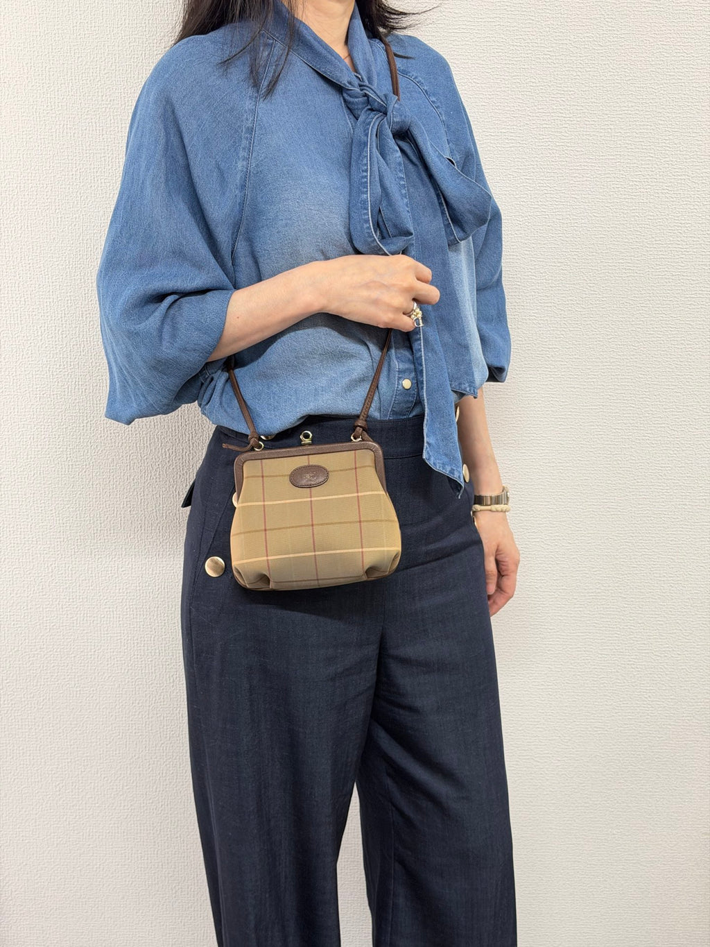 BURBERRY Kiss-Lock Check pattern Shoulderbag