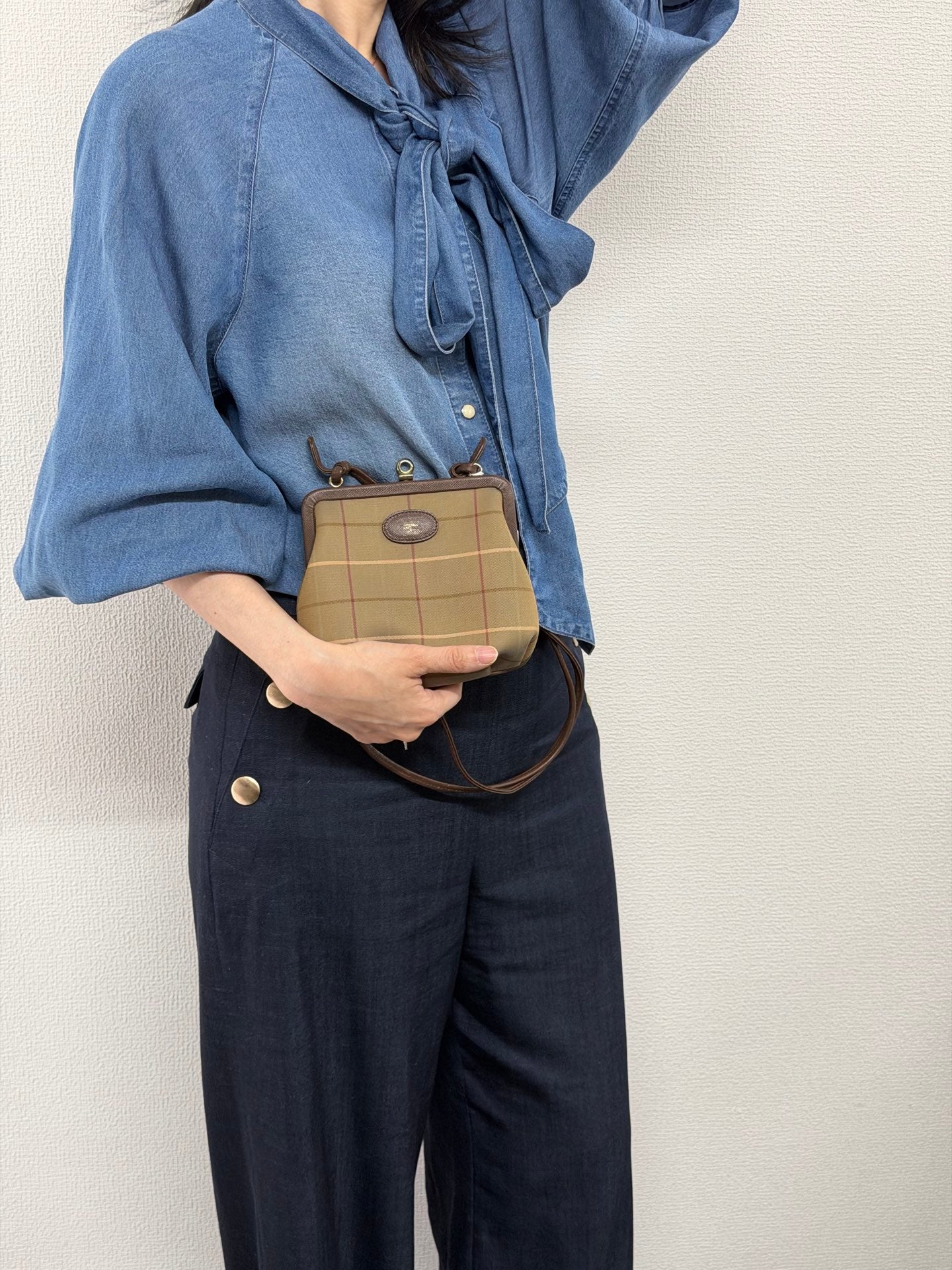 BURBERRY Kiss-Lock Check pattern Shoulderbag