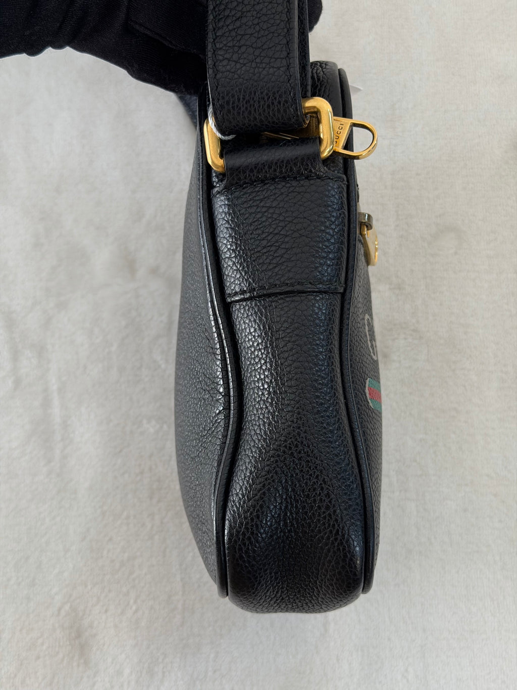 GUCCI Logo Leather Crossbody Bag