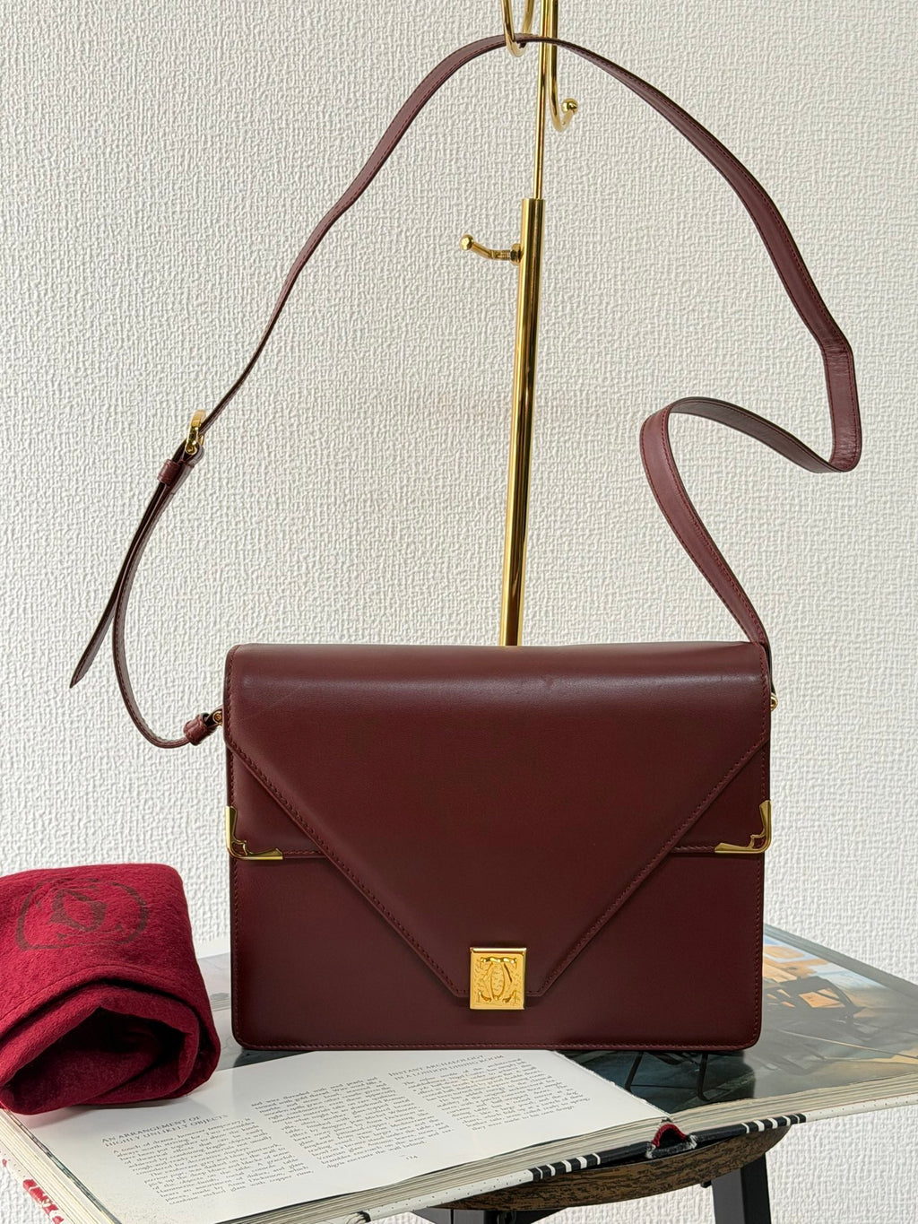CARTIER Leather Massenger Crossbody Bag