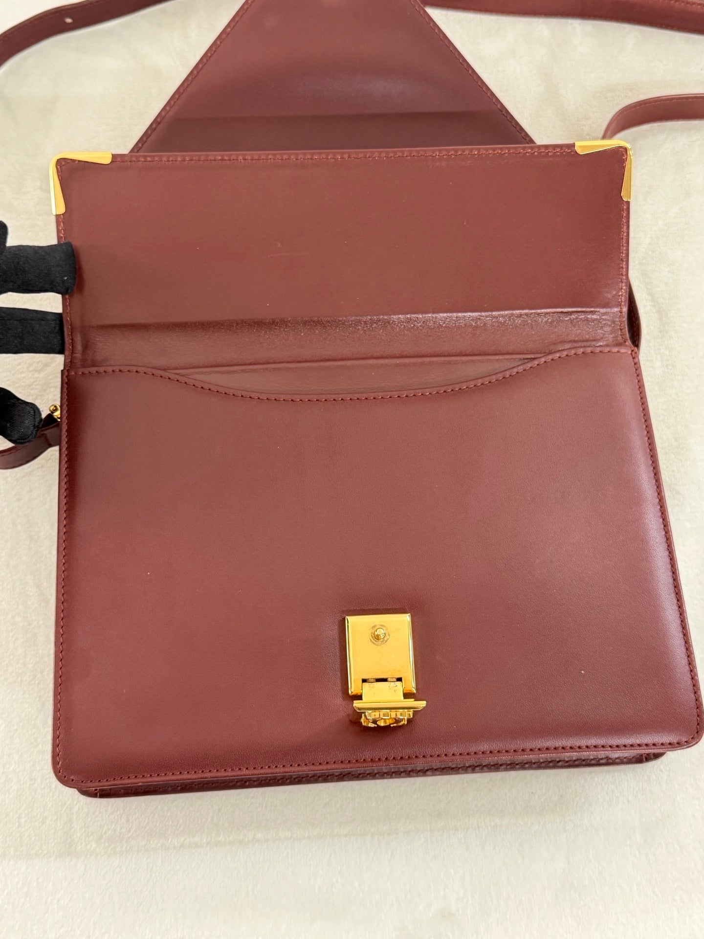 CARTIER Leather Massenger Crossbody Bag