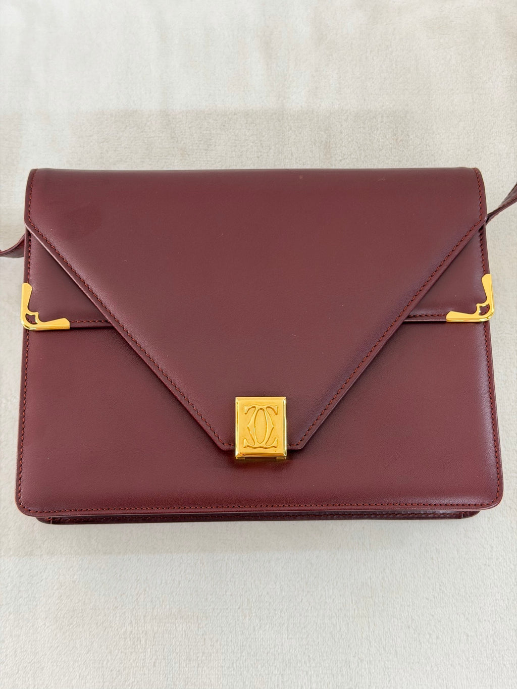 CARTIER Leather Massenger Crossbody Bag