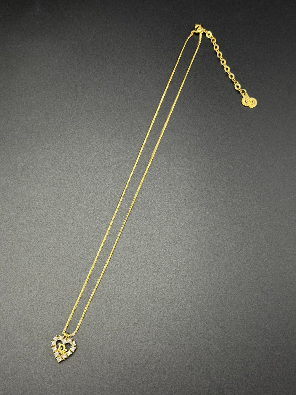 CHRISTIAN DIOR Heart-shaped Earring /Necklace Set
