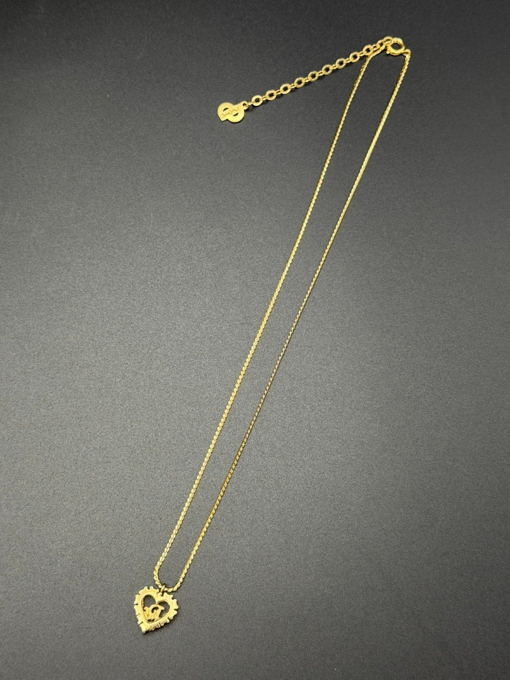 CHRISTIAN DIOR Heart-shaped Earring /Necklace Set