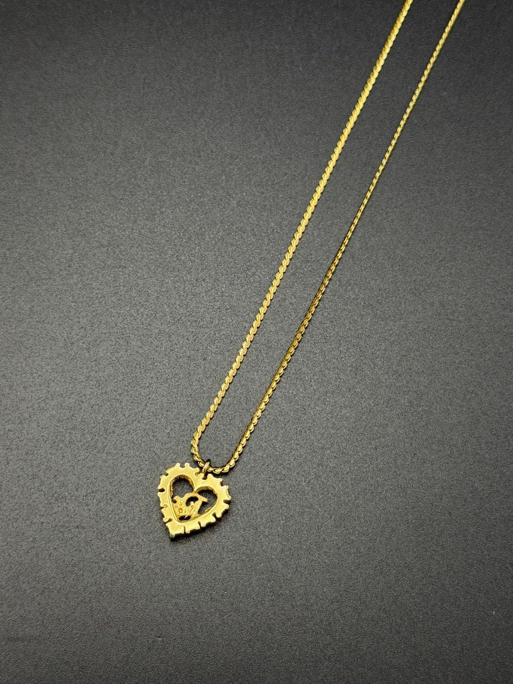 CHRISTIAN DIOR Heart-shaped Earring /Necklace Set