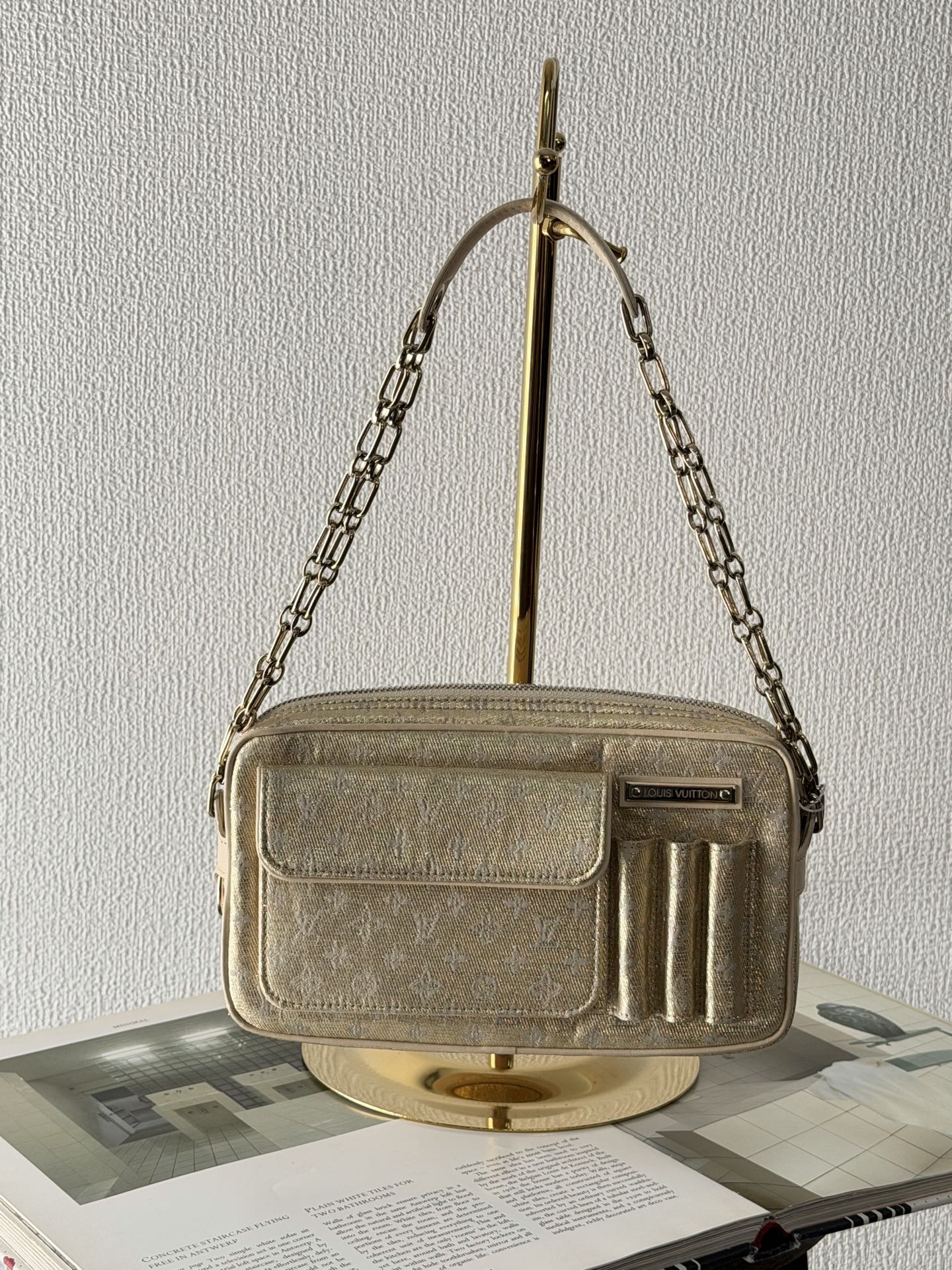 LOUIS VUITTON Satin Monogram Shoulderbag