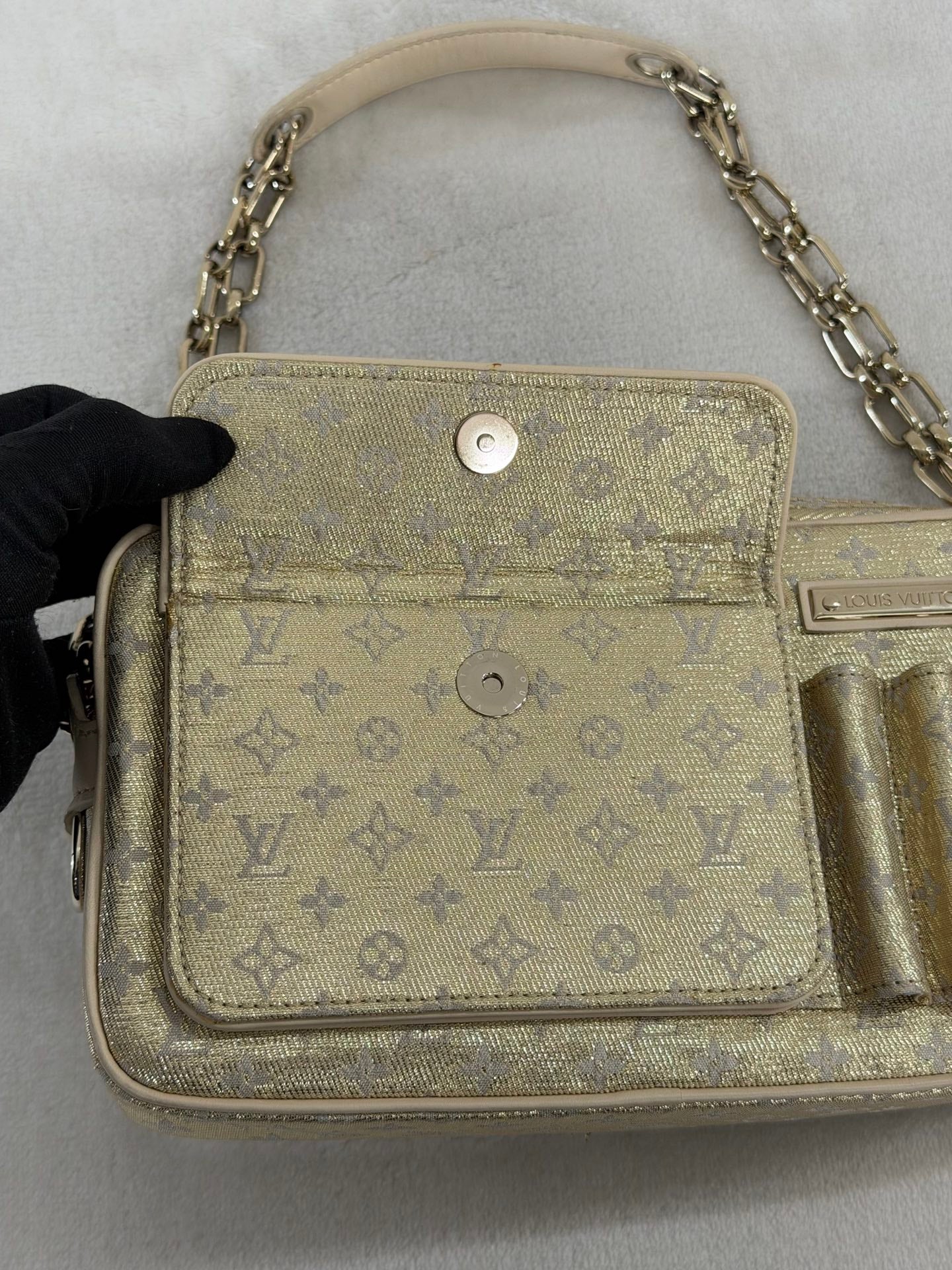 LOUIS VUITTON Satin Monogram Shoulderbag