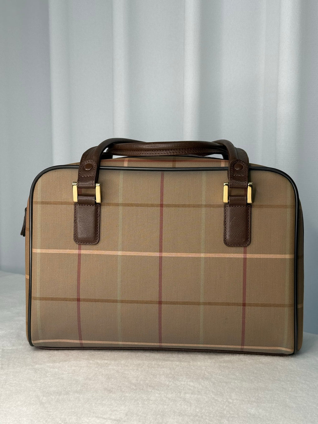 BURBERRY Check Pattern Handbag