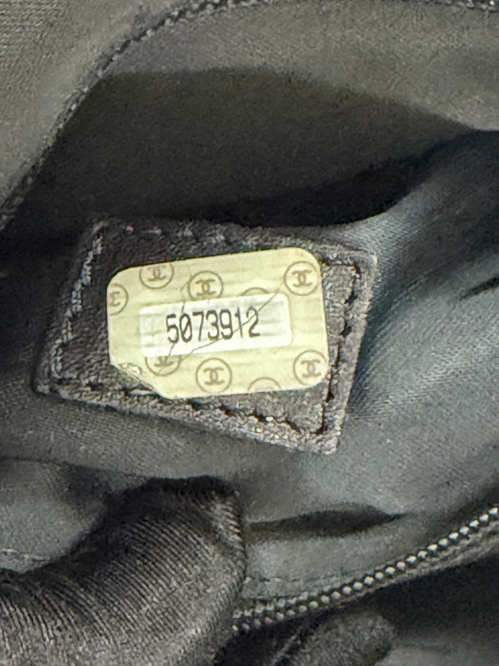 CHANEL Caviar Embossed Logo Chain Tote Bag
