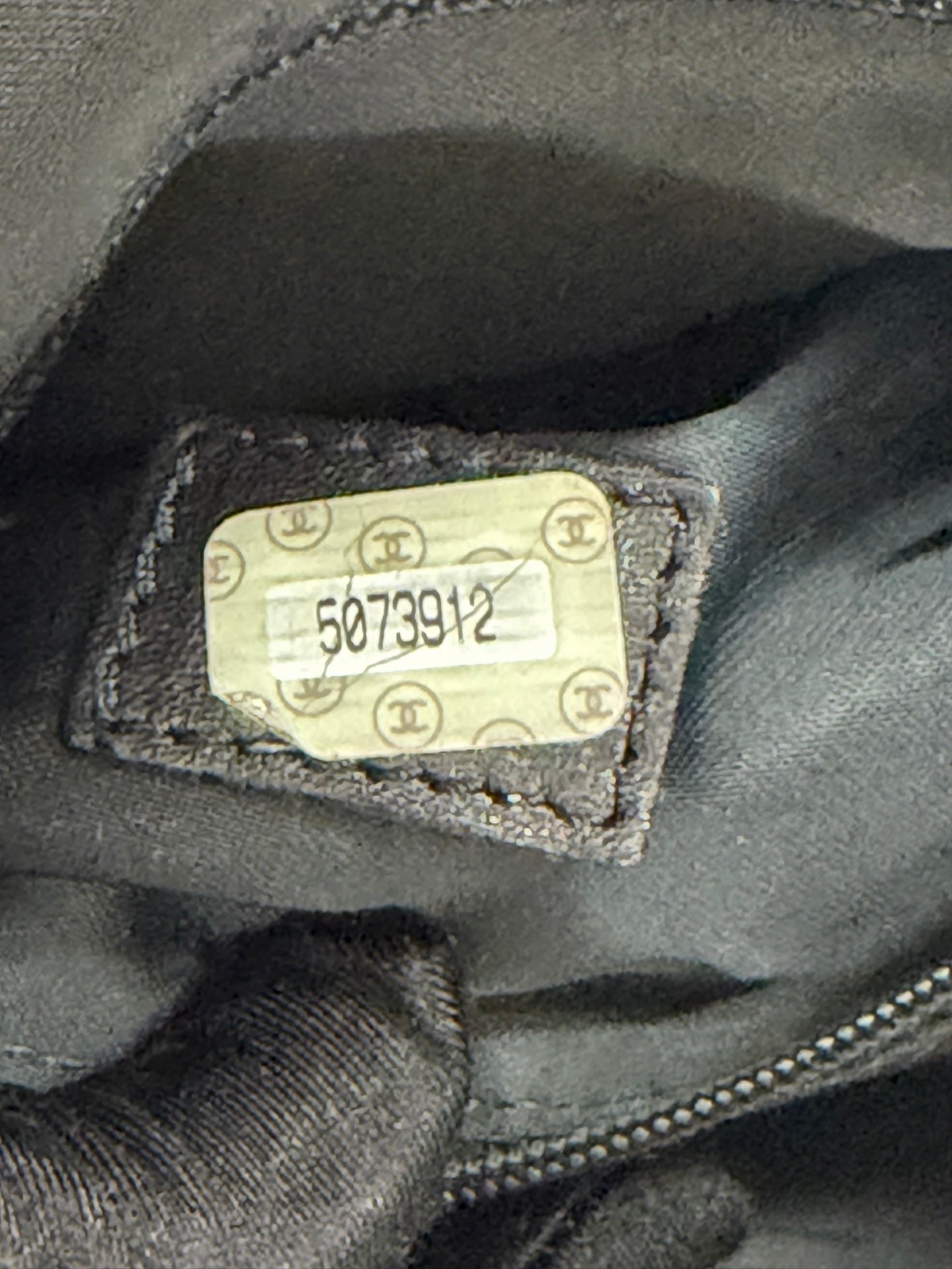 CHANEL Caviar Embossed Logo Chain Tote Bag