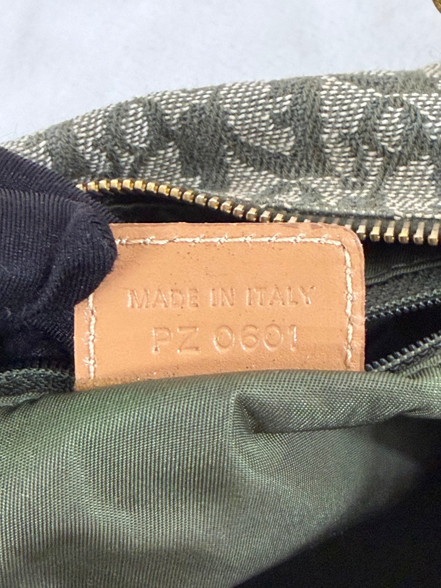 CHRISTIAN DIOR D'Oblique Denim Boston Handbag