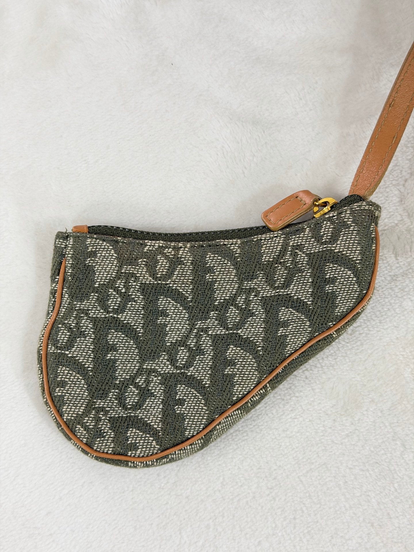 CHRISTIAN DIOR D'Oblique Denim Boston Handbag