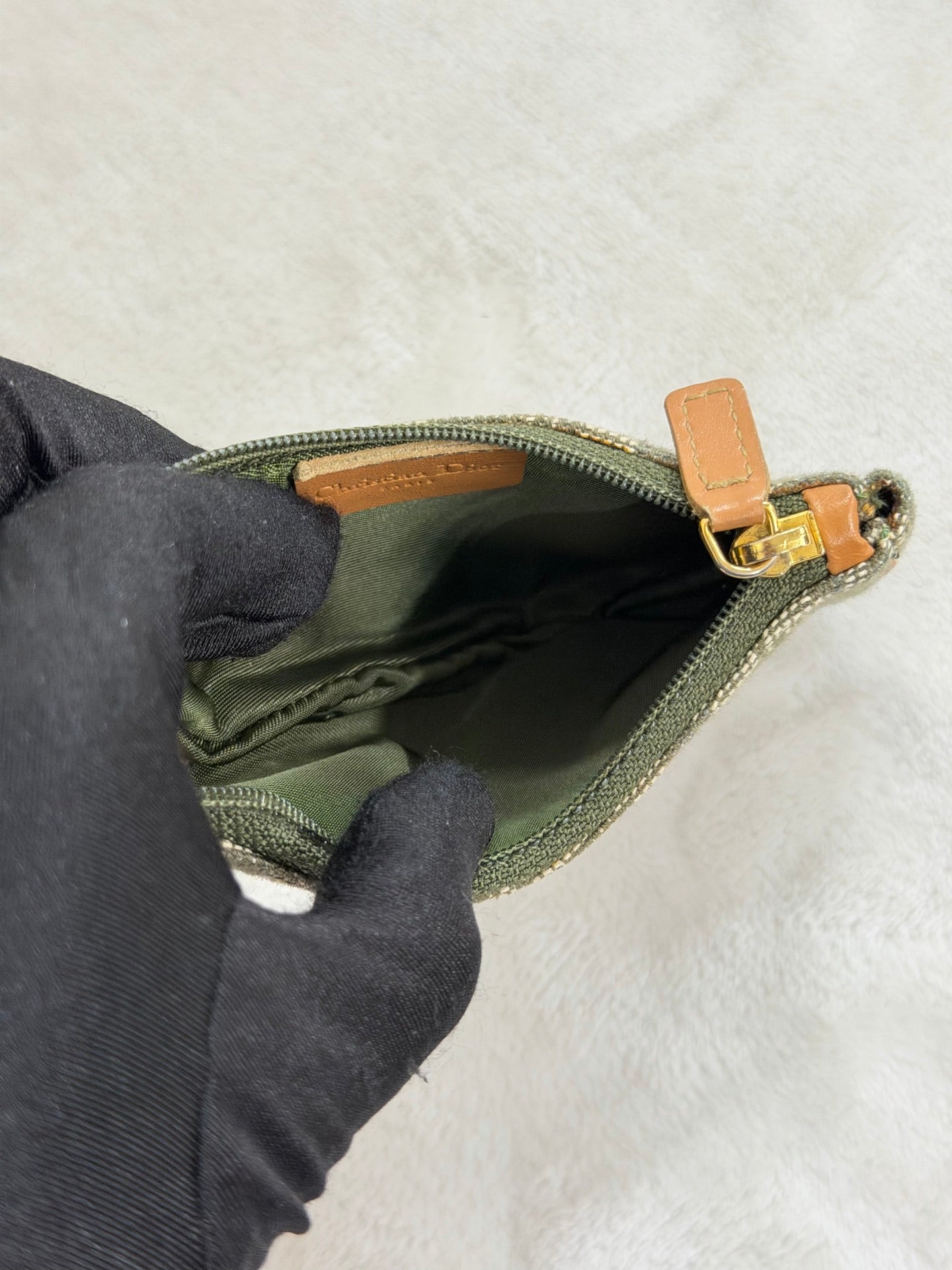 CHRISTIAN DIOR D'Oblique Denim Boston Handbag