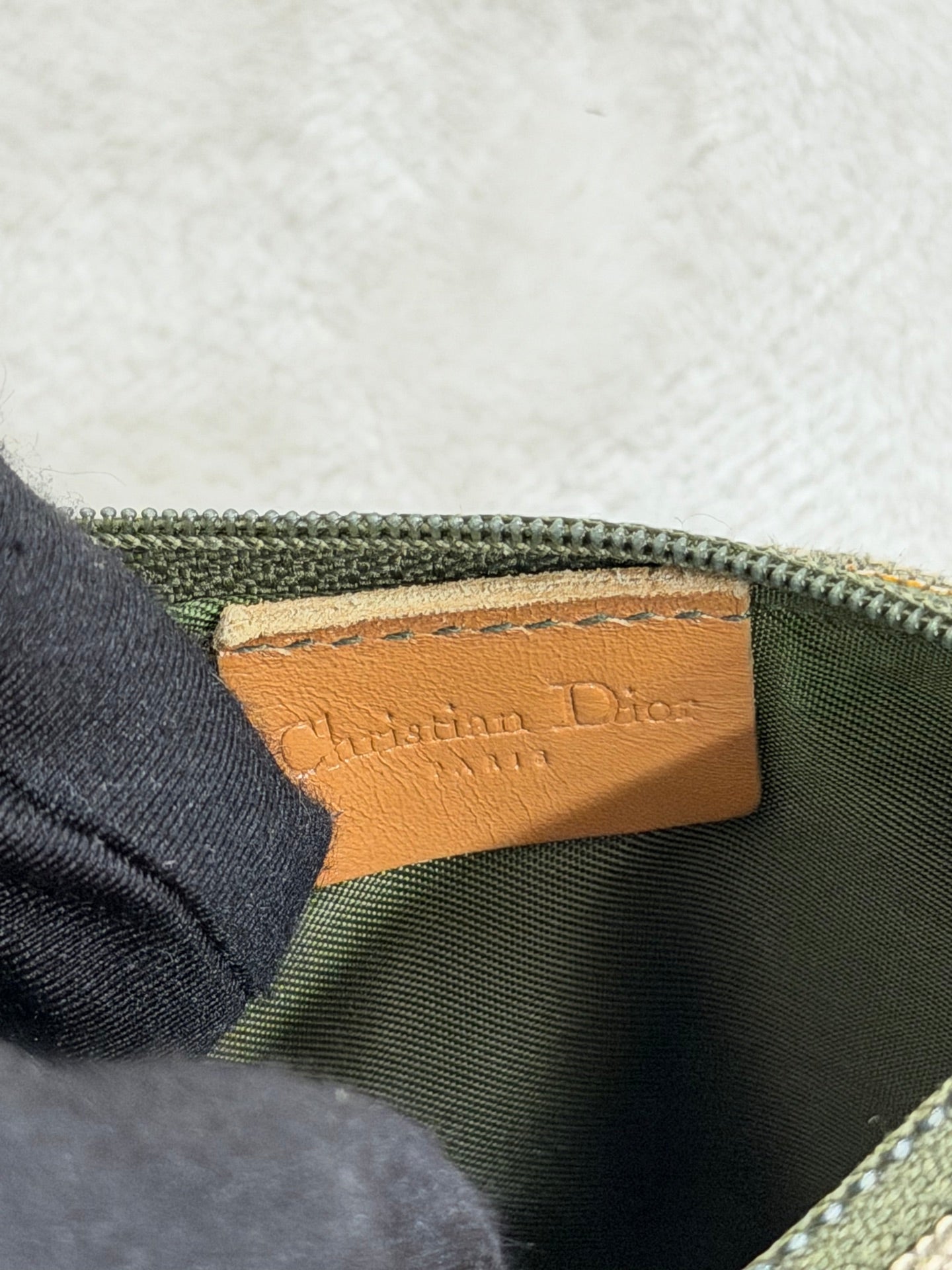 CHRISTIAN DIOR D'Oblique Denim Boston Handbag