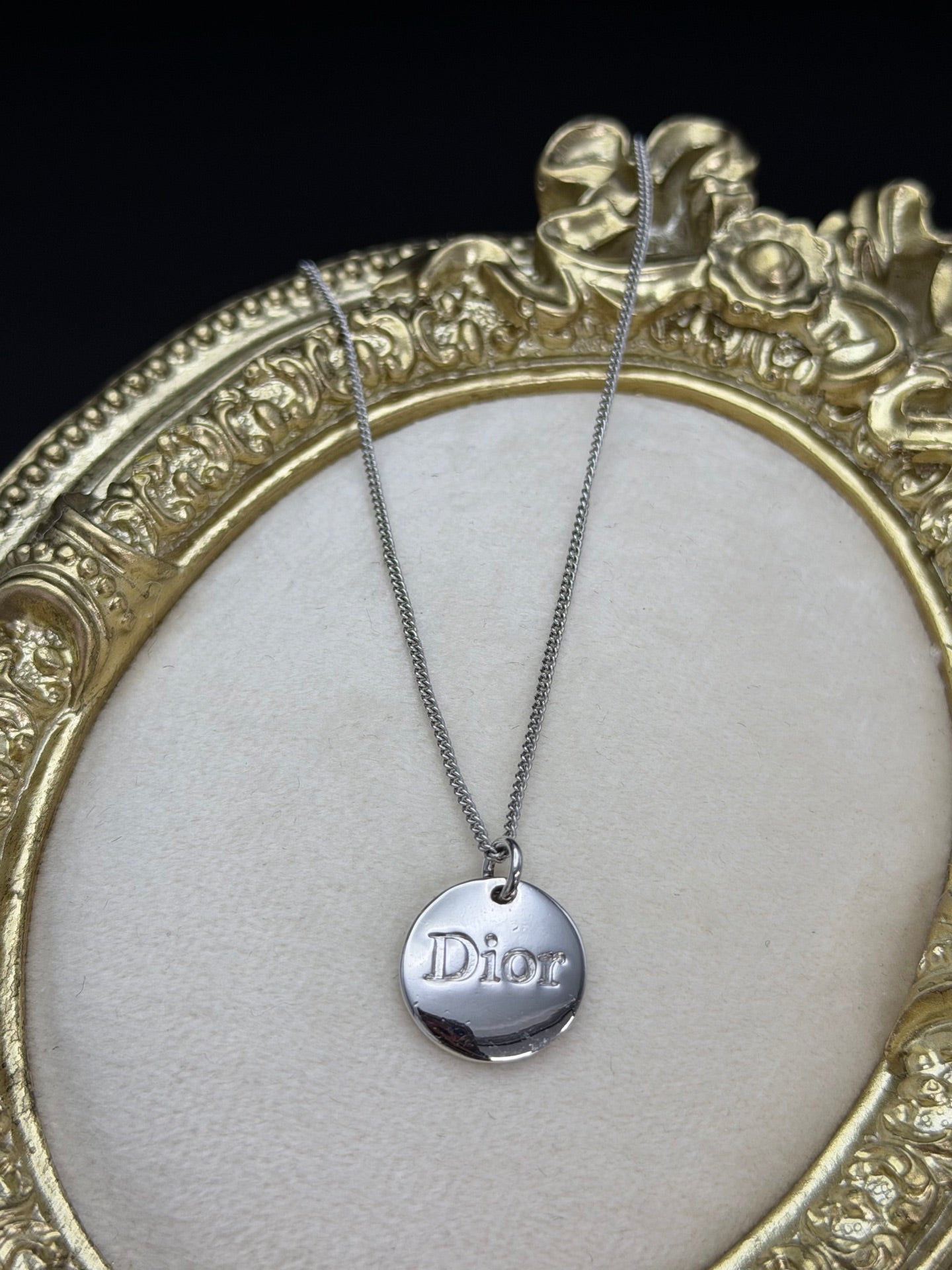 CHRISTIAN DIOR Logo Necklace
