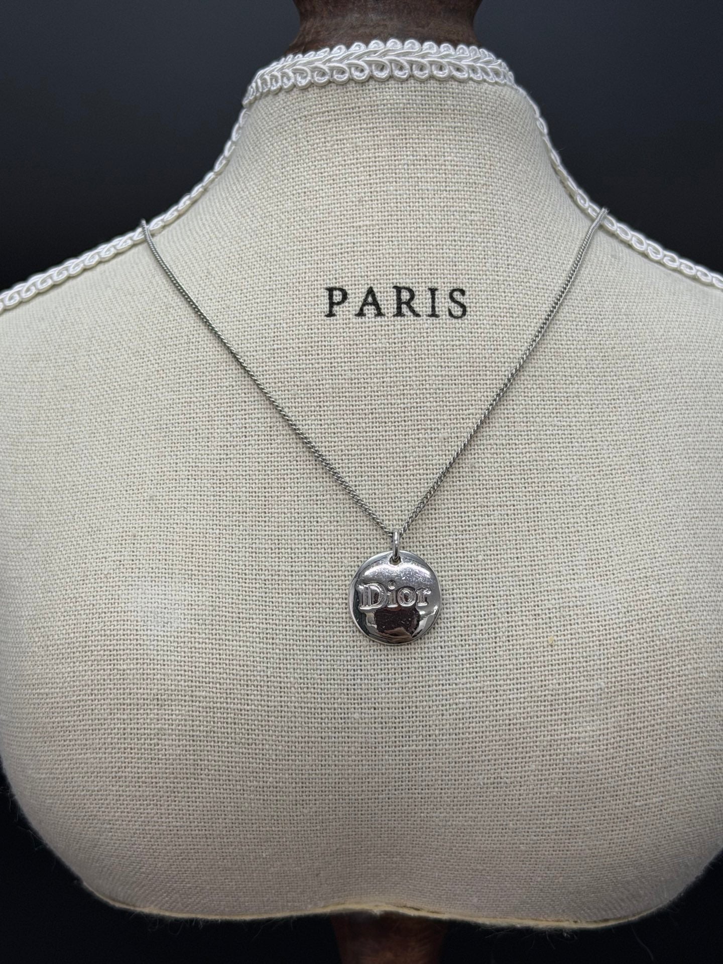 CHRISTIAN DIOR Logo Necklace