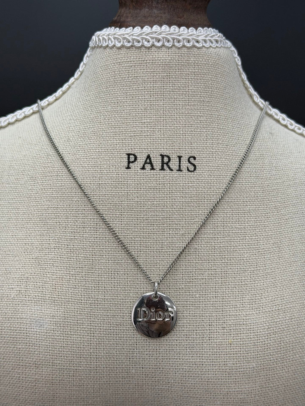 CHRISTIAN DIOR Logo Necklace