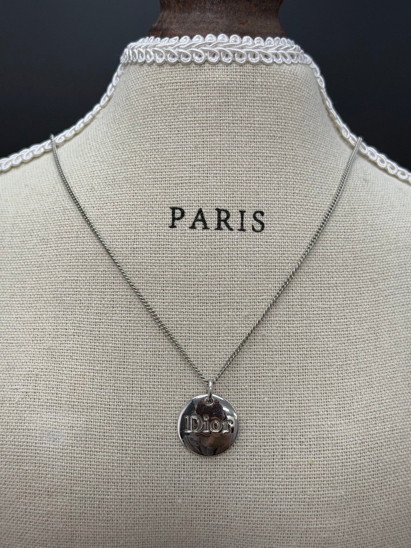 CHRISTIAN DIOR Logo Necklace