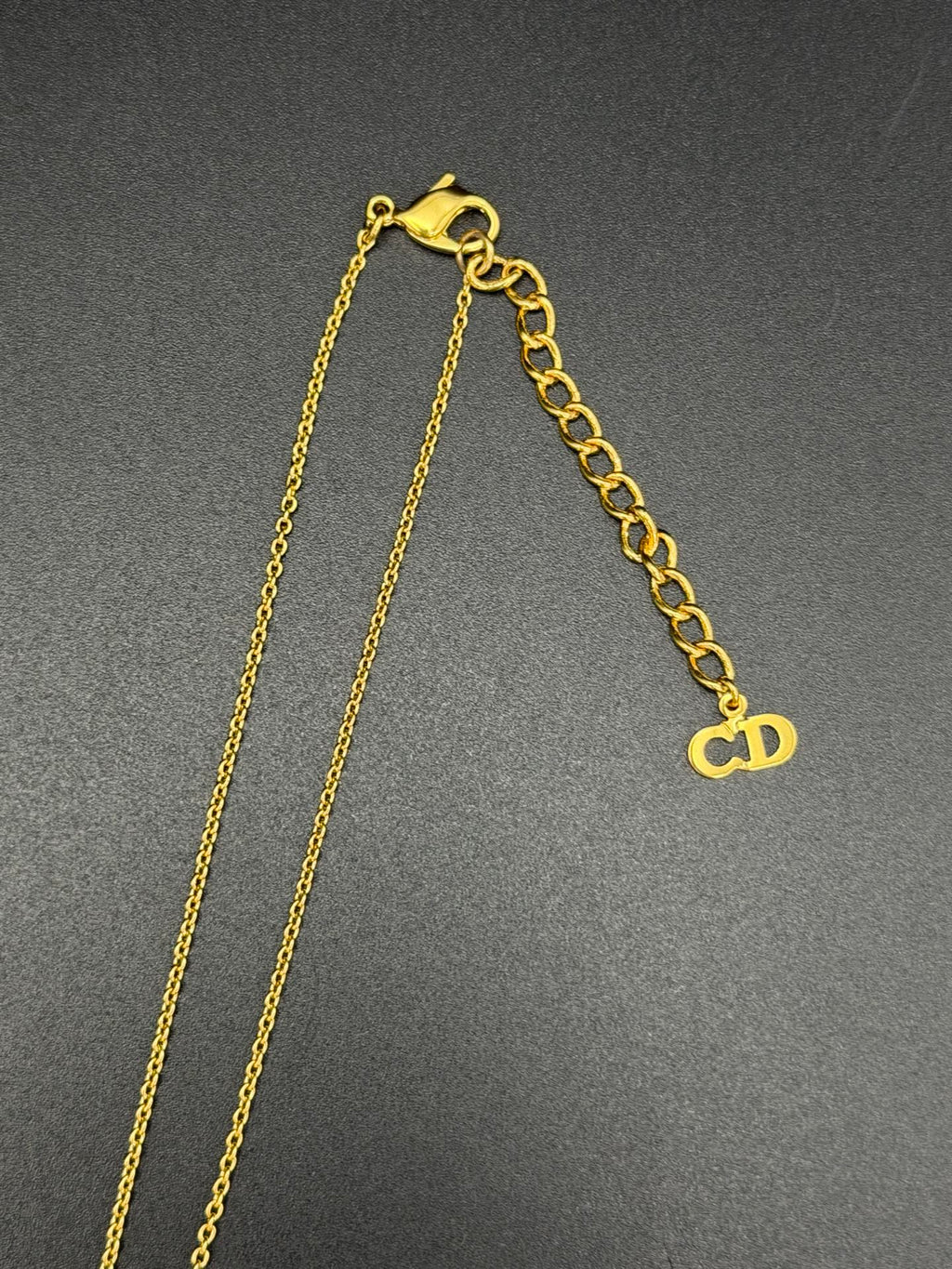 CHRISTIAN DIOR Logo Cube Necklace