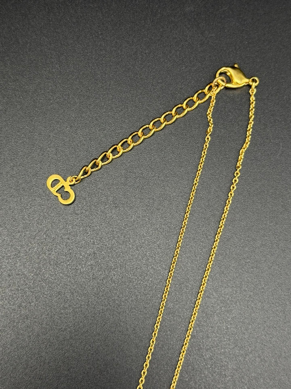 CHRISTIAN DIOR Logo Cube Necklace