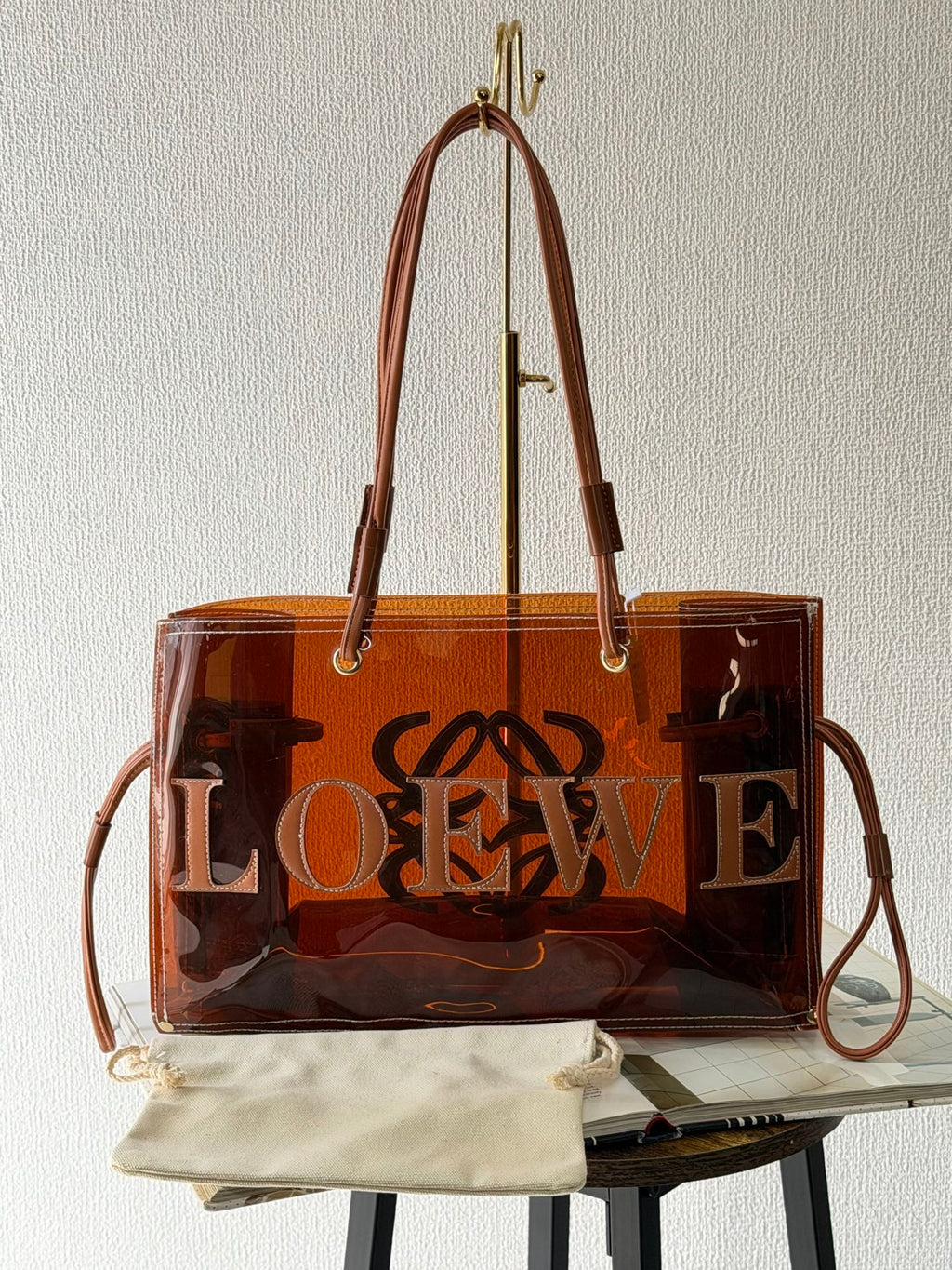 Loewe Anagram Vinyl Shopper Tote Bag