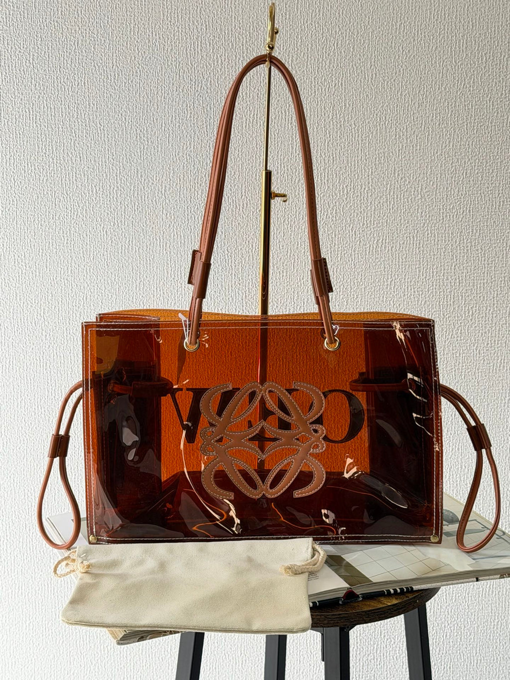 Loewe Anagram Vinyl Shopper Tote Bag