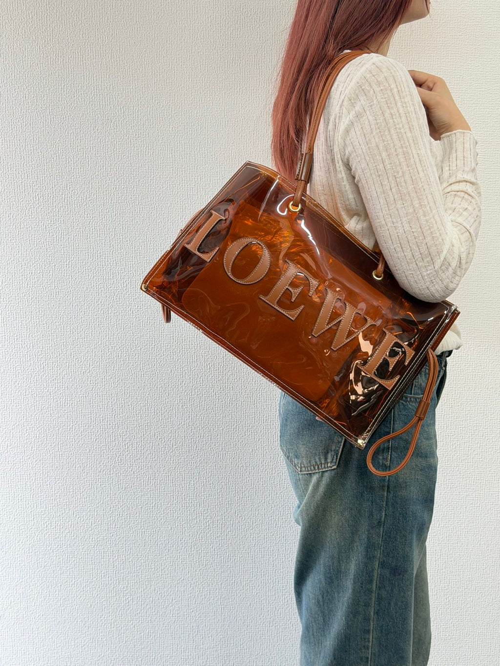Loewe Anagram Vinyl Shopper Tote Bag