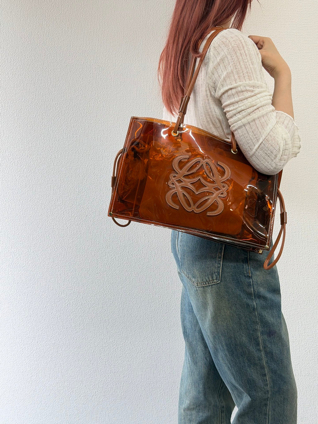 Loewe Anagram Vinyl Shopper Tote Bag