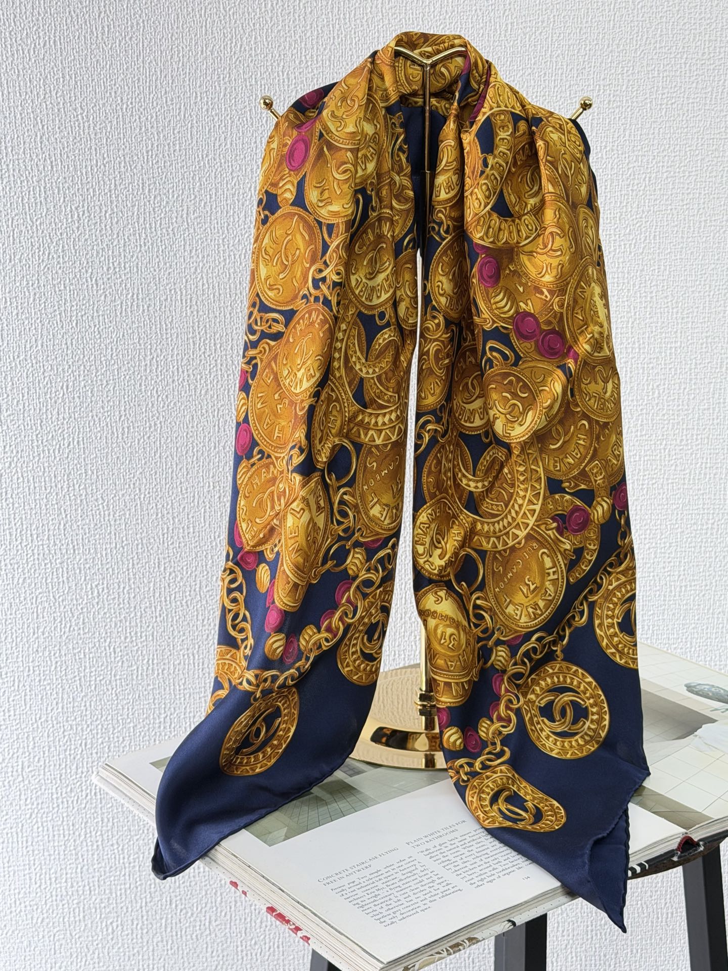 CHANEL Cocomark Silk Scarf