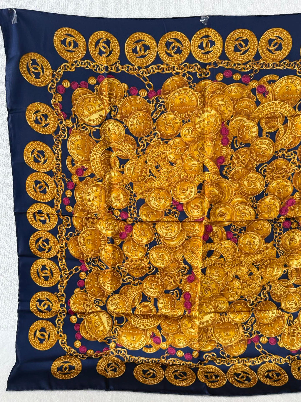 CHANEL Cocomark Silk Scarf